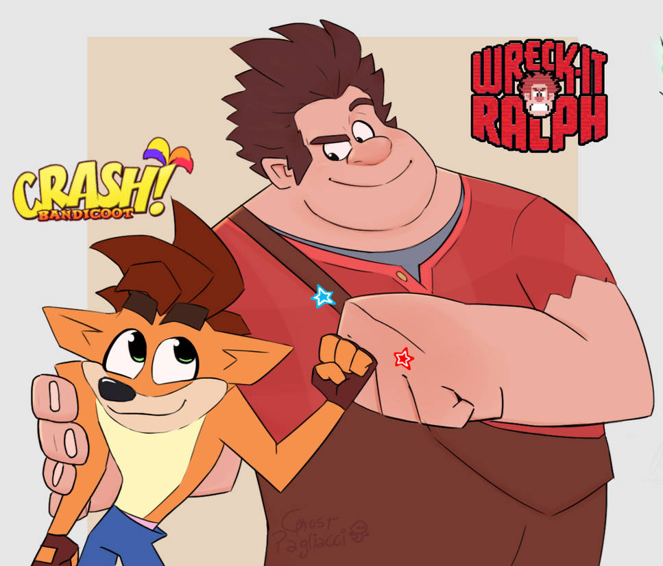 Crash Ralph Crash Bandicoot and Wreck It Ralph by Betha99 on DeviantArt