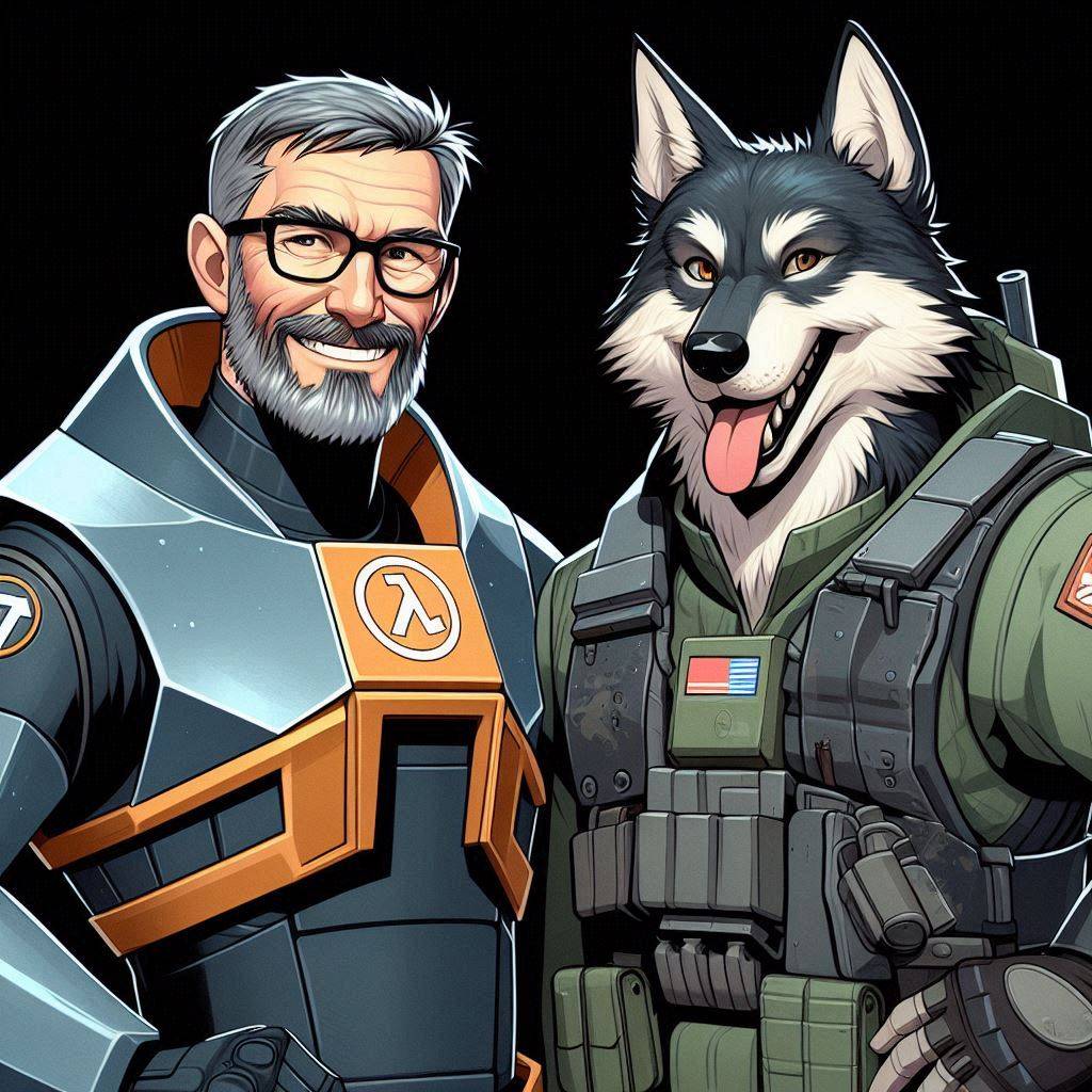 Gordon Freeman Deviantart Gordon Freeman and Wolf O'Donnell AI 5 by UltraKingFan on DeviantArt