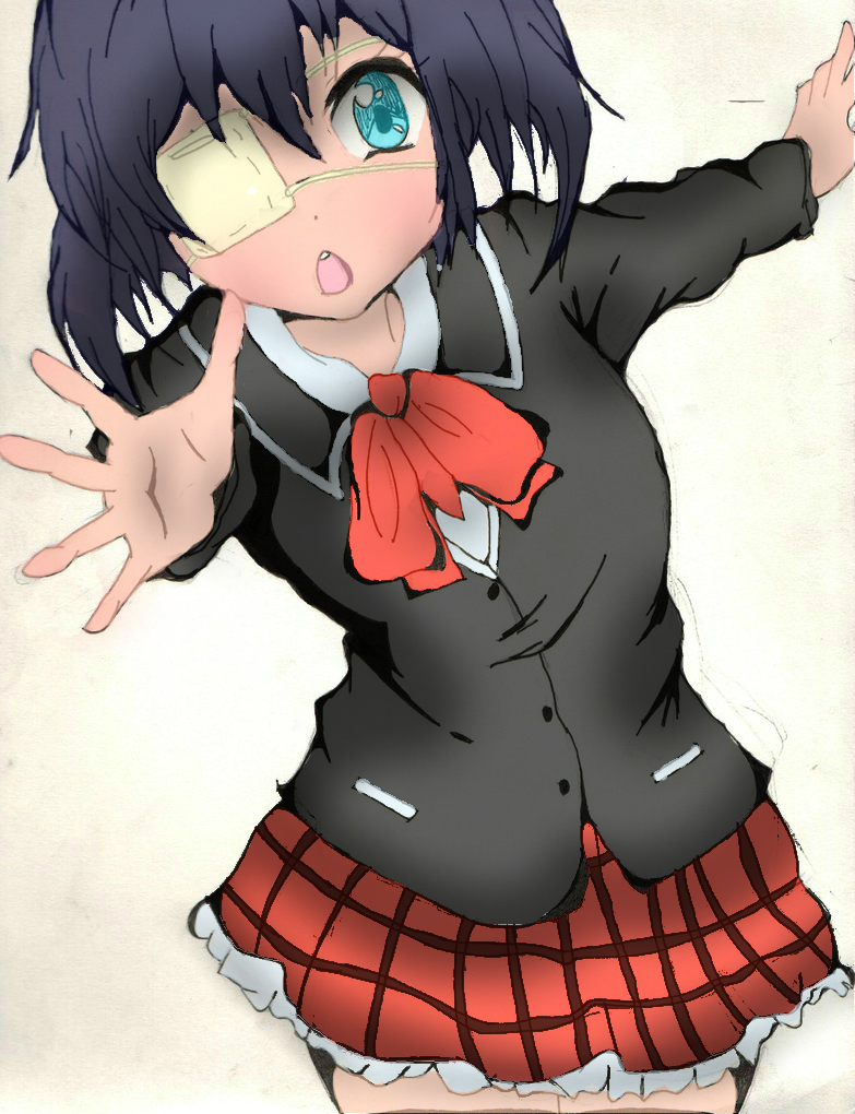 Rikka Colored (line art by GamerGirlist)