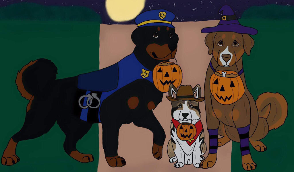 Trick or Treat by Waggintails-Rescue