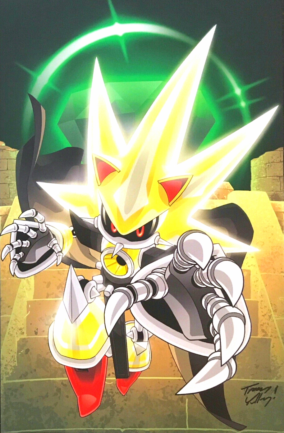 Super Metal Neo Sonic Icons 1/? From IDW STH #10.