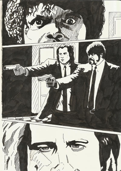 Inktober Day 2 - Pulp Fiction