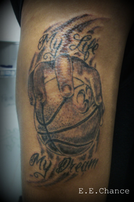 Basketball Tattoo by eechance on DeviantArt Basketball Tattoo by eechance on DeviantArt