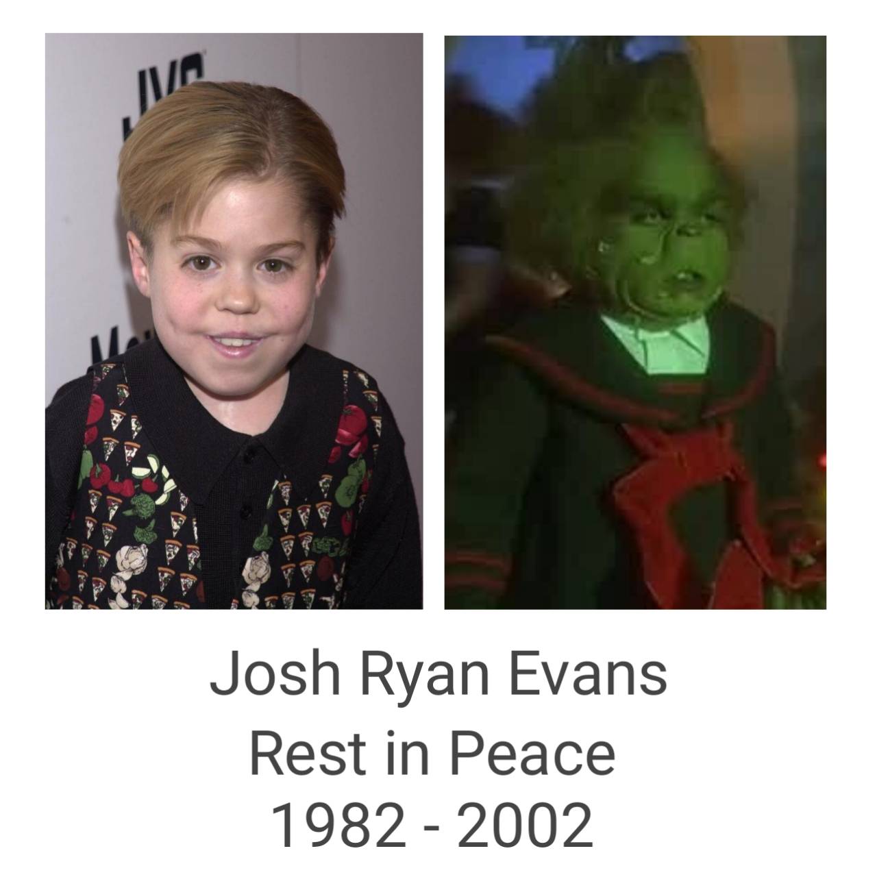 Josh Ryan Evans RIP the child Grinch (2000) by Drakefilmstudios1 on