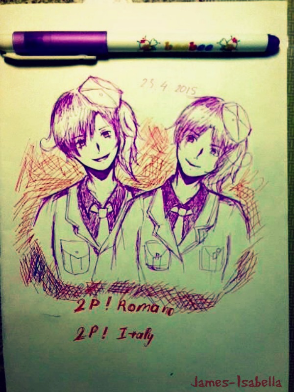 2P!Romano and 2P!Italy ~ Hetalia (A25) by James-Isabella on DeviantArt