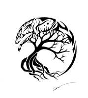 Spirit Wolf and Tree of Life