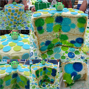 Polka Dot Baby Shower Cake (Link to Blog Added!)