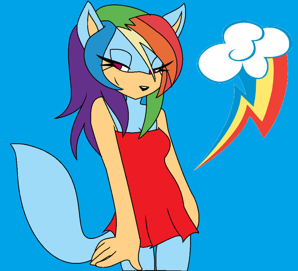 Rainbow Dash The Wolf By Snowblossom24 On Deviantart
