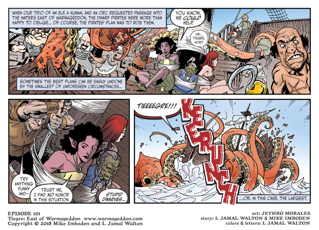 Tiegre: East of Warmageddon Season 1 Strip 1 by ljamalwalton