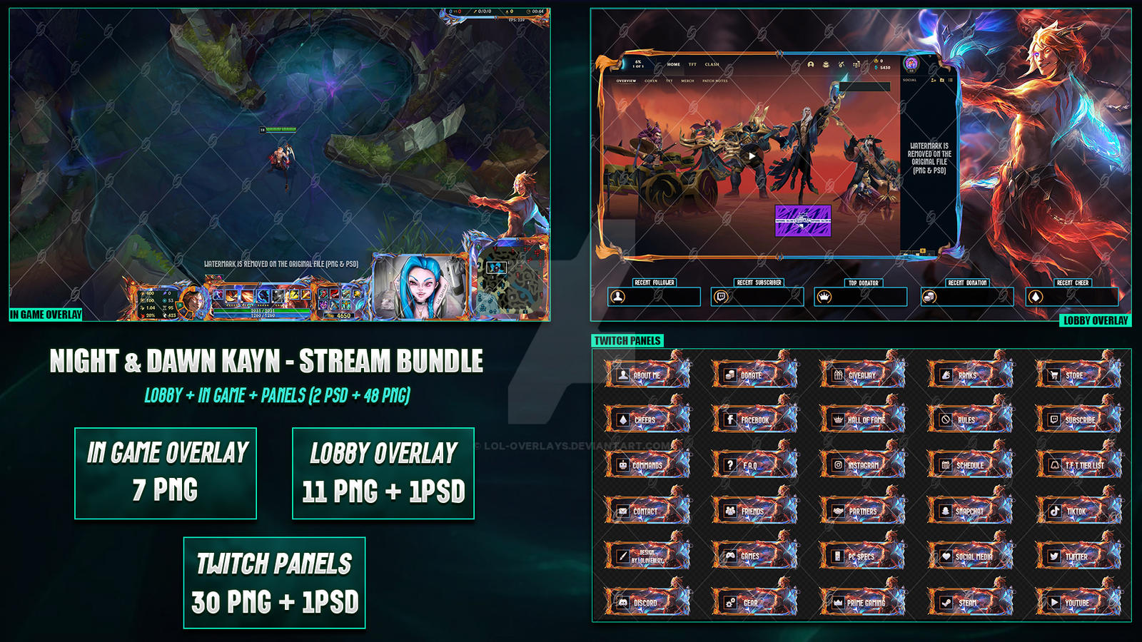 Night and Dawn Kayn - Stream Bundle by LoL-Overlays on DeviantArt