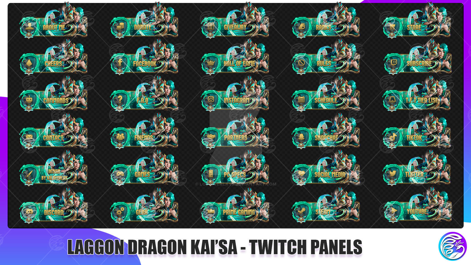 Lagoon Dragon KaiSa - Twitch Panels by LoL-Overlays on DeviantArt