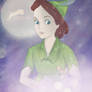 Wendy as Peter Pan.