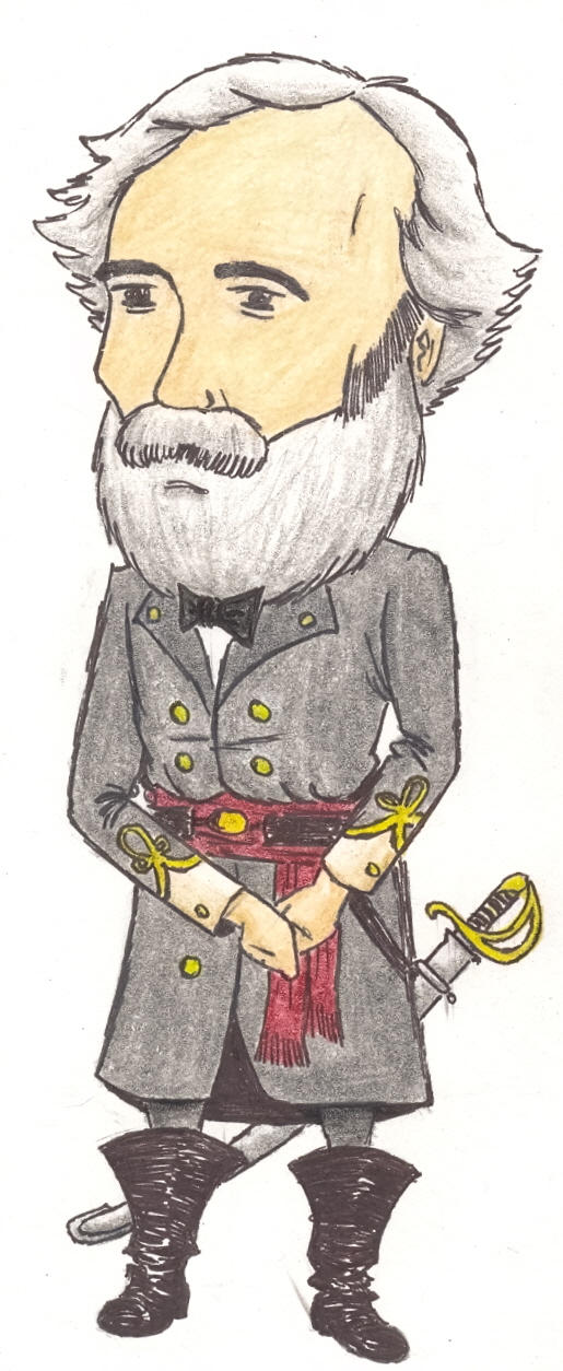 Robert E. Lee caricature by on DeviantArt