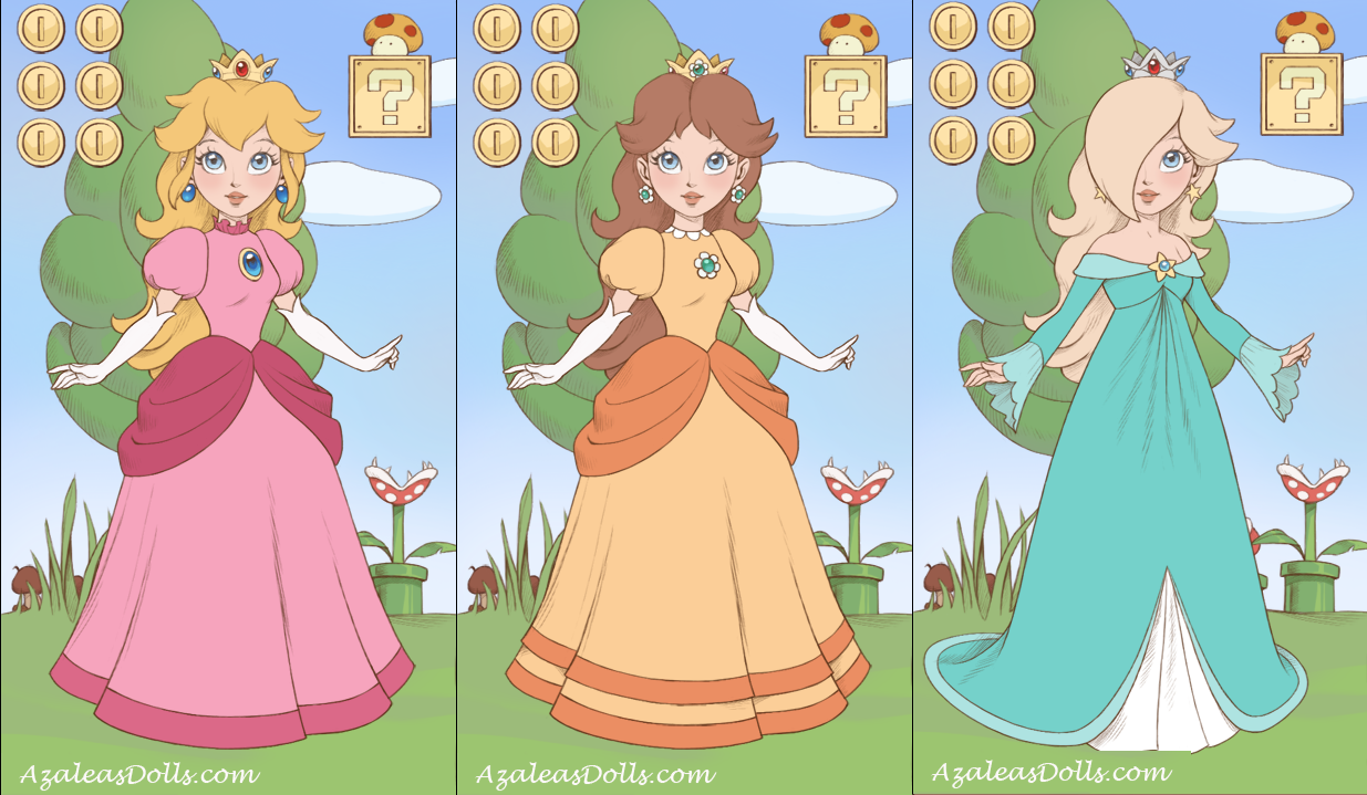 Peach, Daisy, and Rosalina in Gacha Life 2 by softmoonbow on DeviantArt