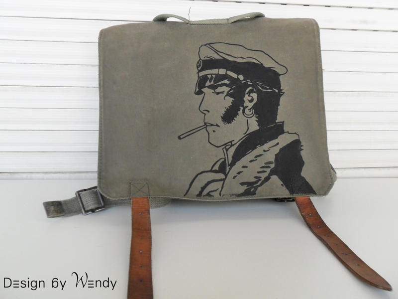 Corto Maltese inspired Hand Painted Bag