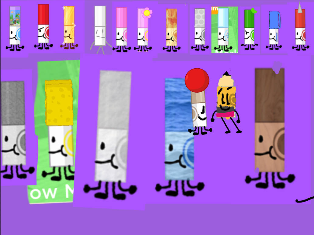 BFDI S1 contestants in markers by alveebloxx on DeviantArt