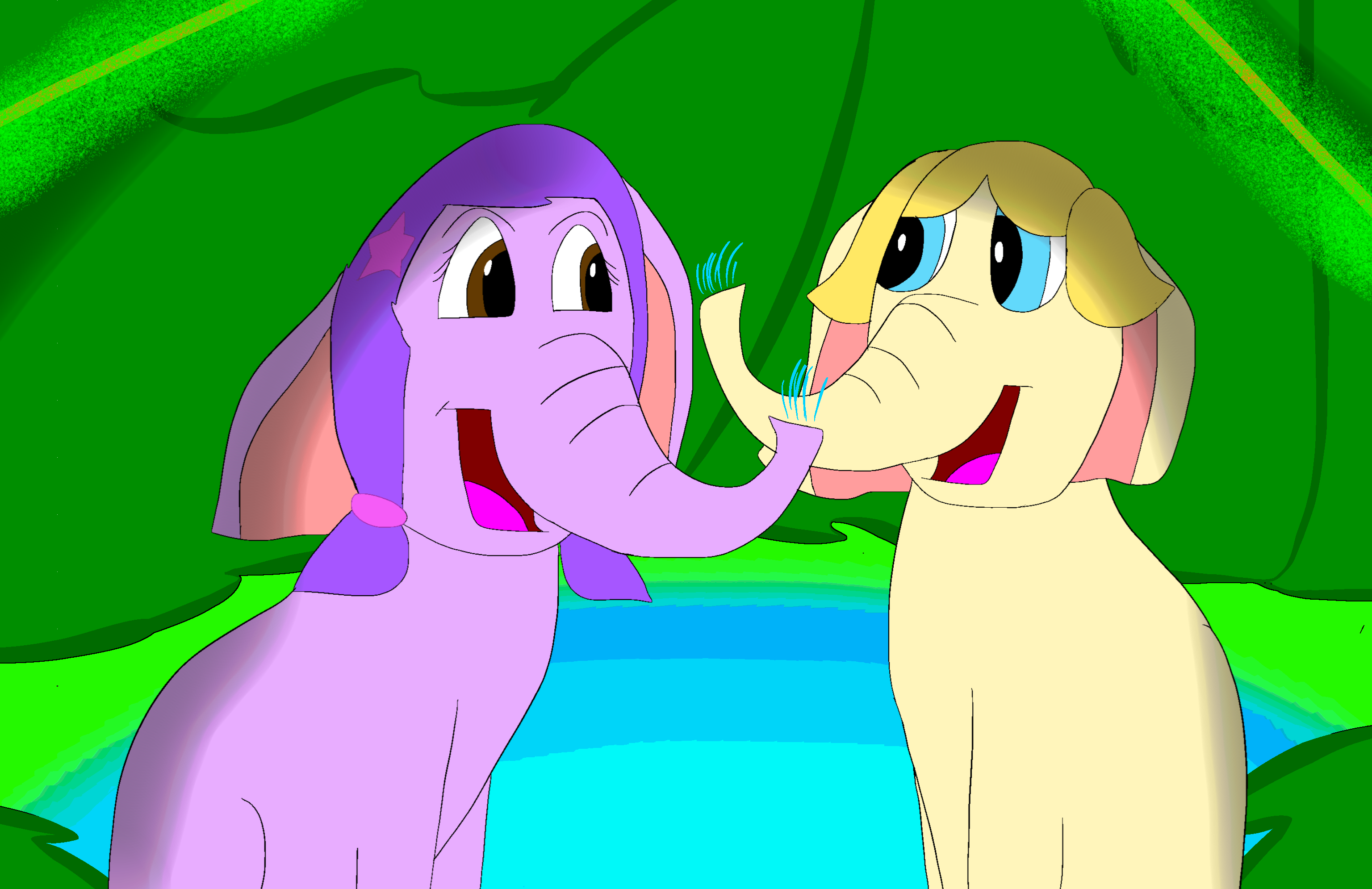 Zoo-vember Day 2 : Bubbles and Oona by Beanie122001 on DeviantArt