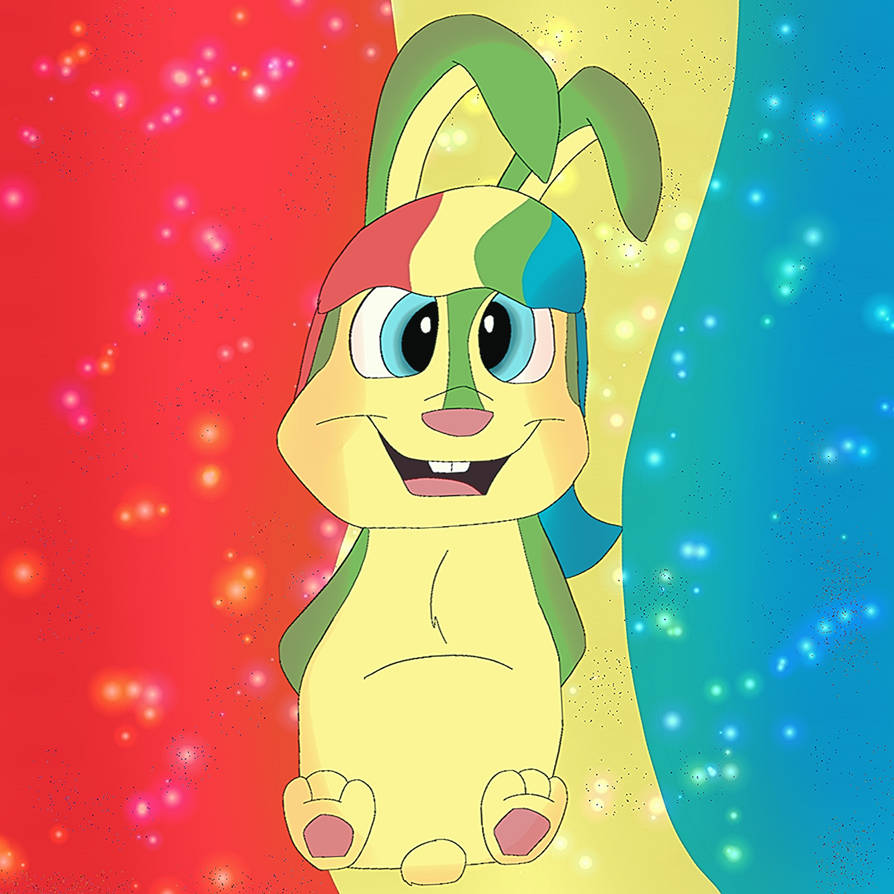 Rainbow Rabbit Deviantart Rainbow Bunny by Beanie122001 on DeviantArt