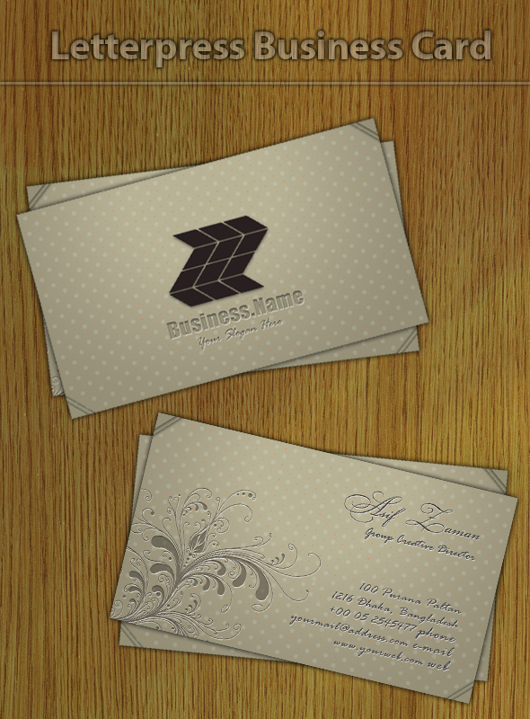 Letterpress Business Card by femographi