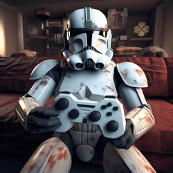 Clone Trooper With Game Controller