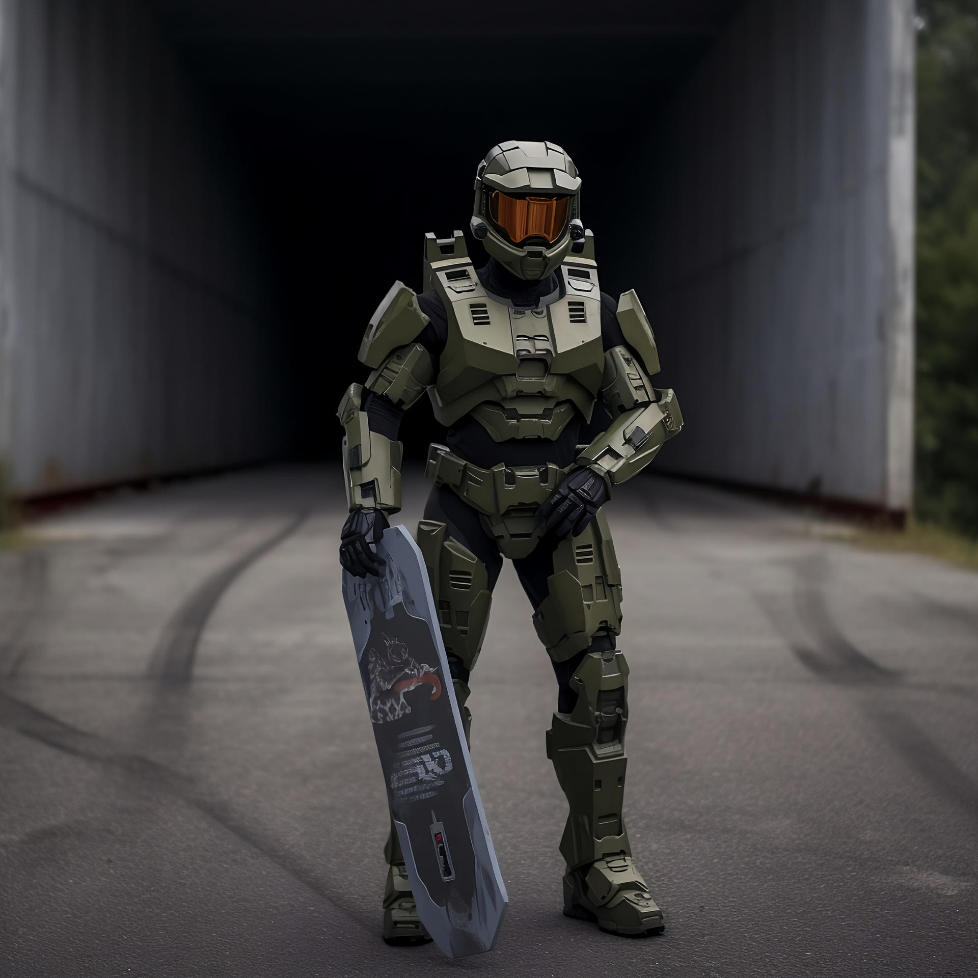 Master Chief With A Skateboard by CloneTalk on DeviantArt