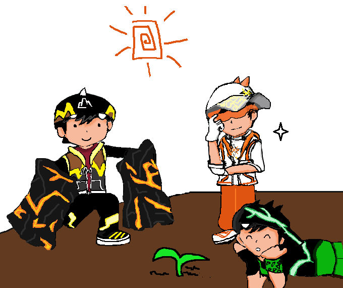 Boboiboy Gempa Solar Thorn Planting Tree By Kurobalinhchi On Deviantart