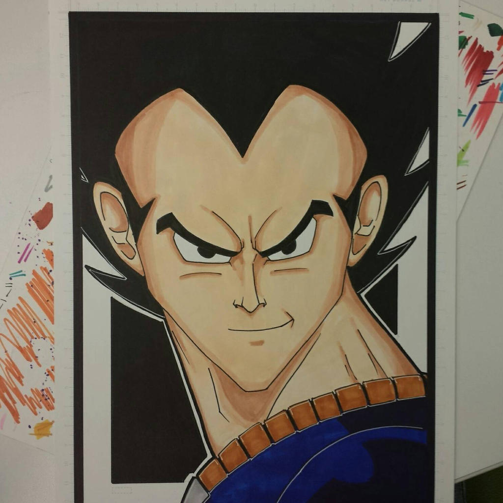 Vegeta colored and finished.