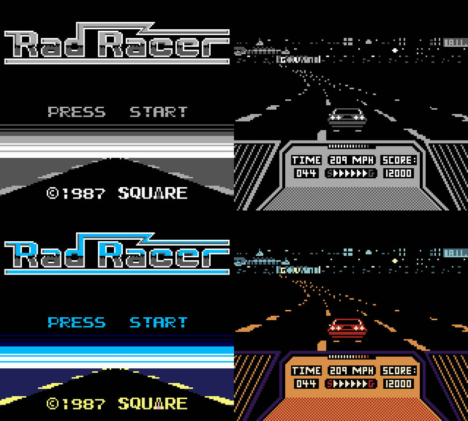 Road Racers Nes Rad Racer (NES) - Game Boy + Super Game Boy by RetroReimagined on ...
