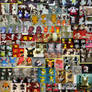 Collage of nearly every plush
