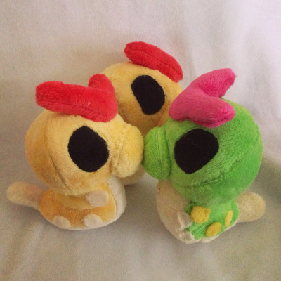 Three Caterpie Palm Plush