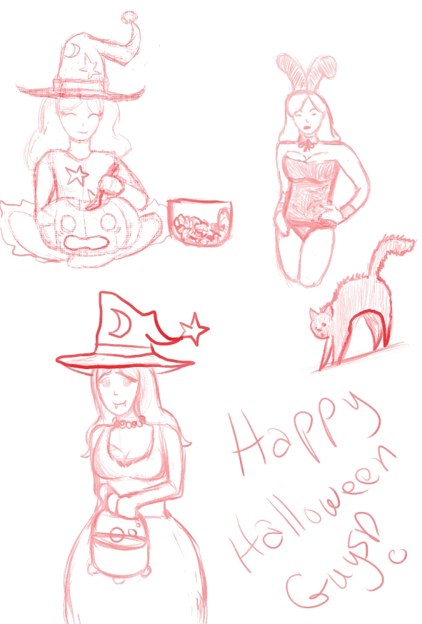 halloween sketches