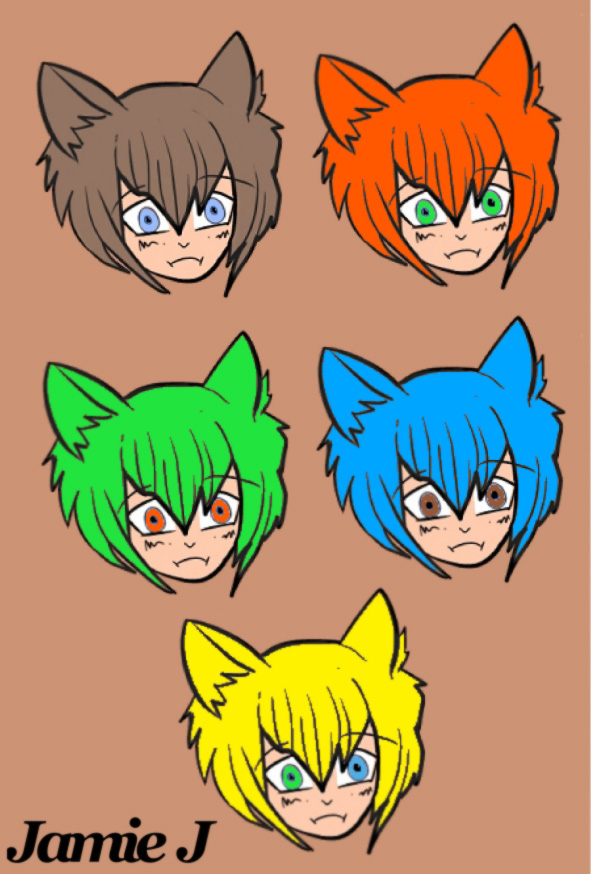 faces of cat guys