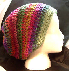 Wild Halo Silk Wool Cotton Crochet Slouch Beanie