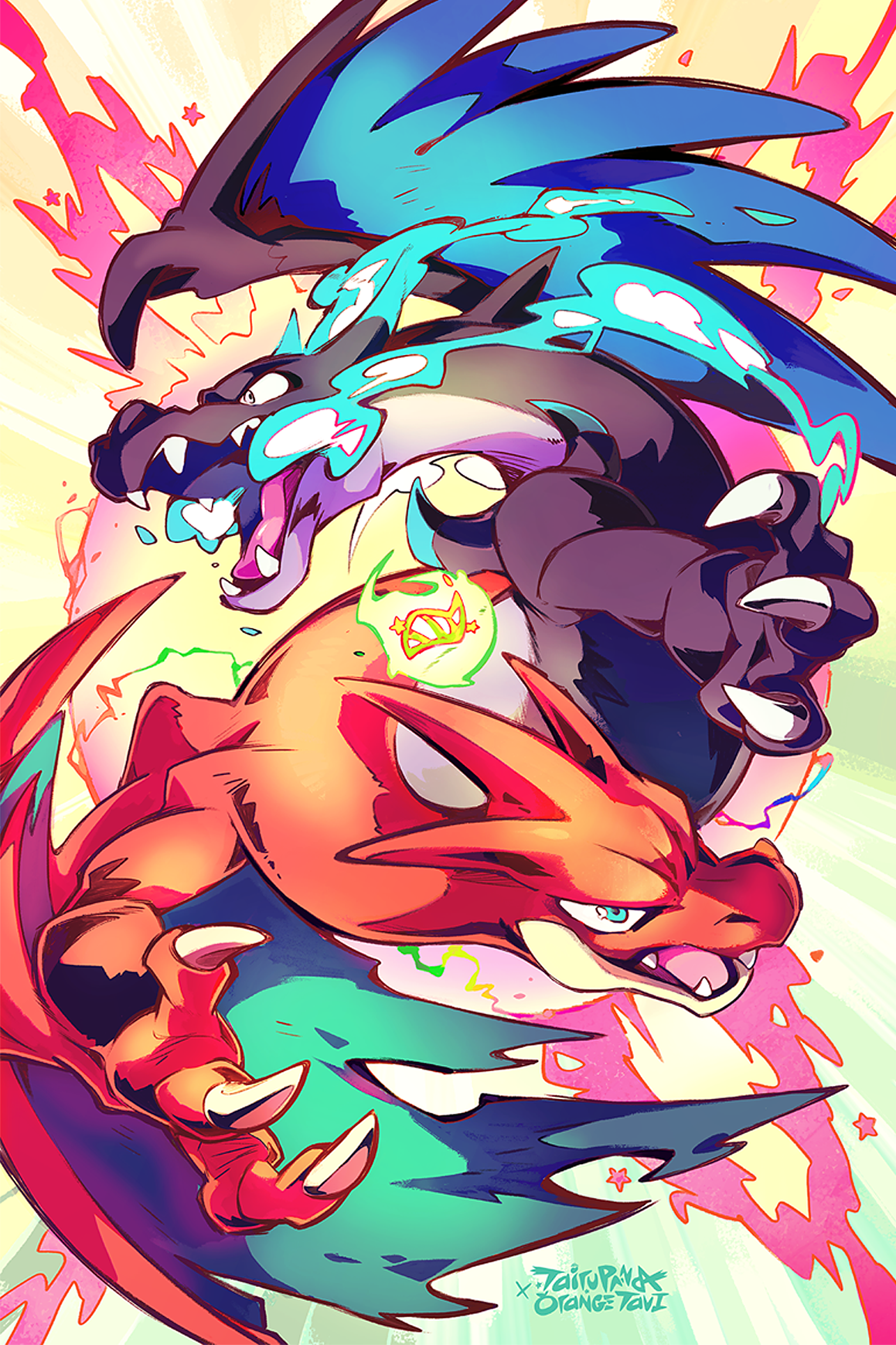 Pokemon FanArt  Mega Charizard X-Y isra1shot - Illustrations ART street