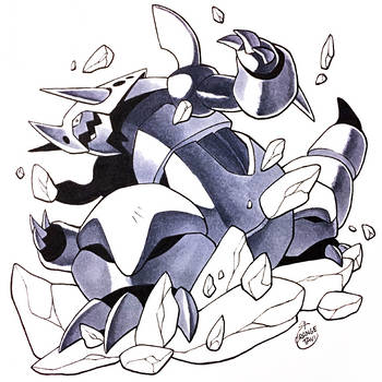 Inktober Day 25 - Mega Aggron