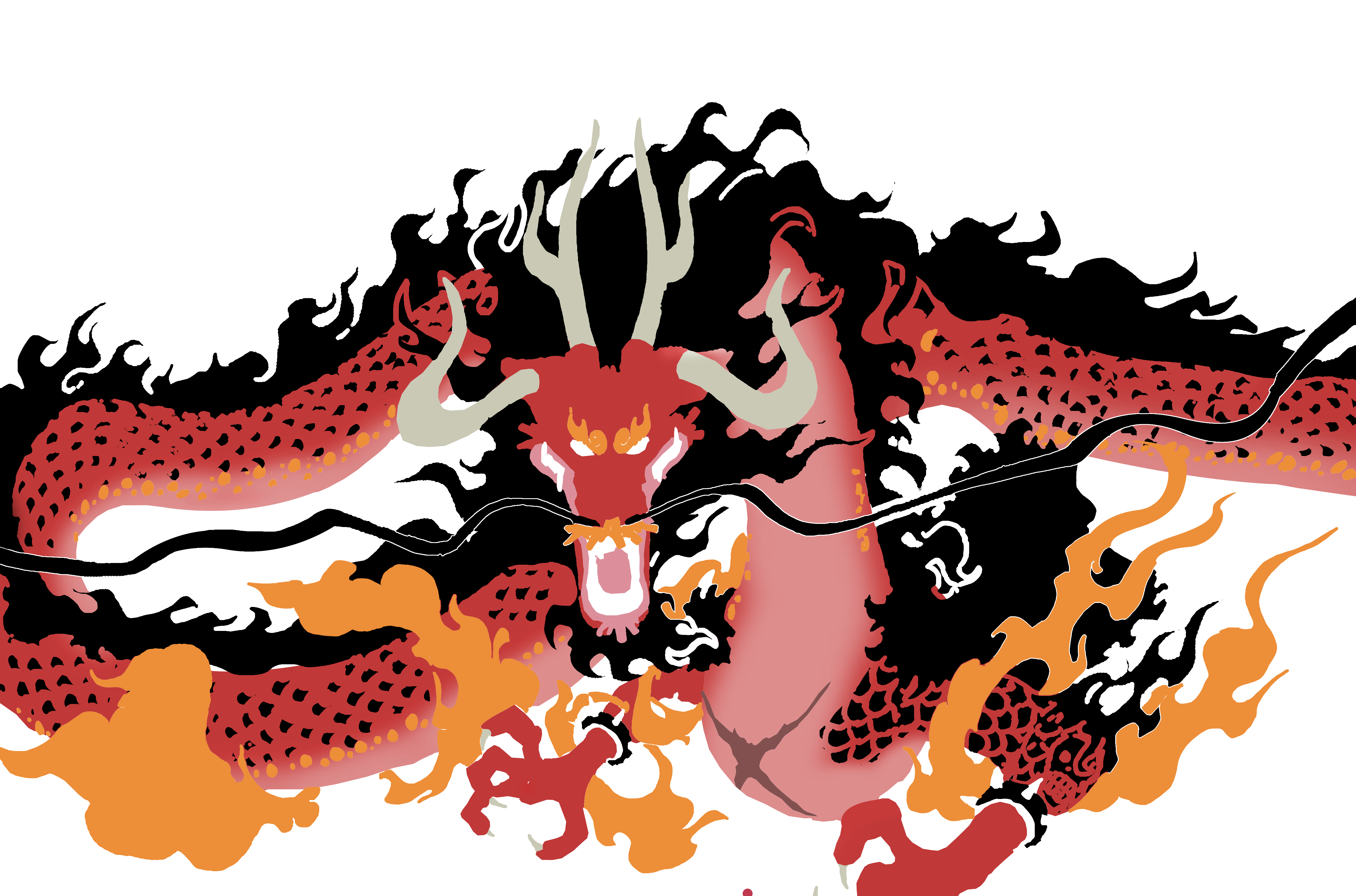 One Piece Coloring Kaido Dragon Form Minimal By Dooperco On Deviantart