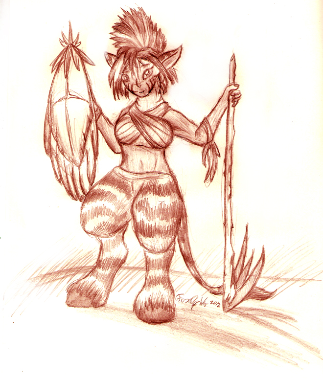 Zebra Faun Sketch