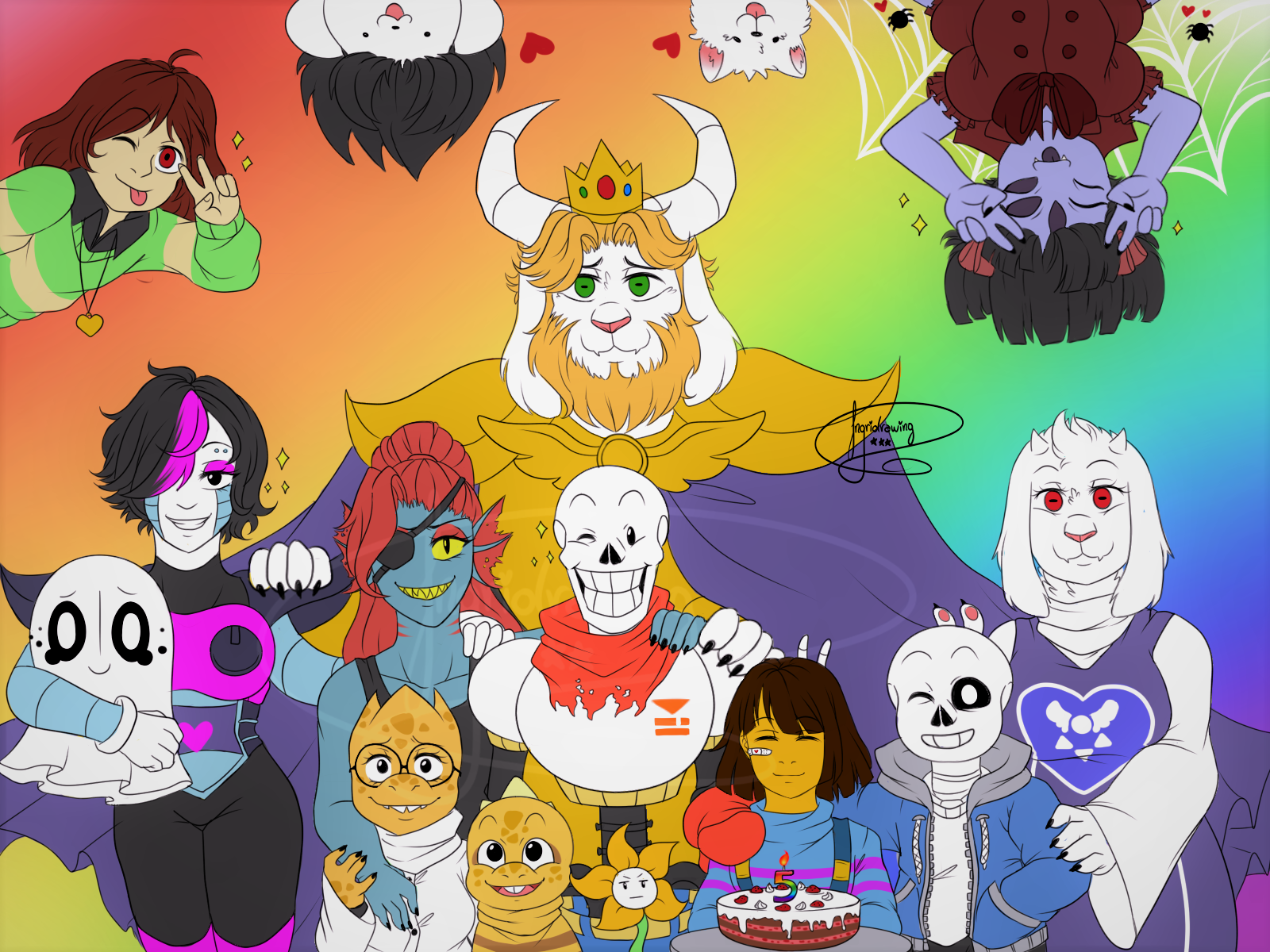 Undertale 5th Anniversary Wallpaper by Emuleel-Arts on DeviantArt