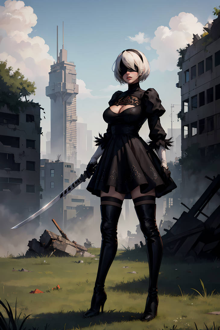 Angry 2b 2B looking for some action by goldenbrown69er on DeviantArt