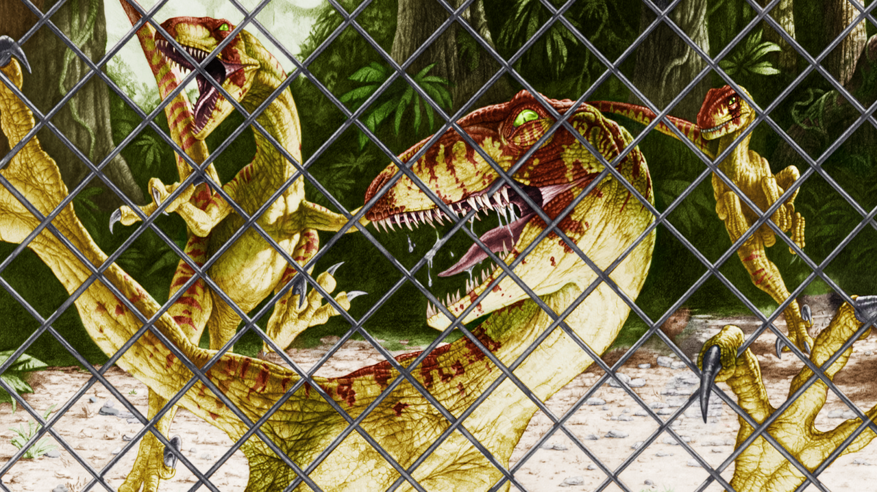 Fence Razor Raptors Raptor Novel Attack (remake recolor) by Groxyraptus-rex on DeviantArt