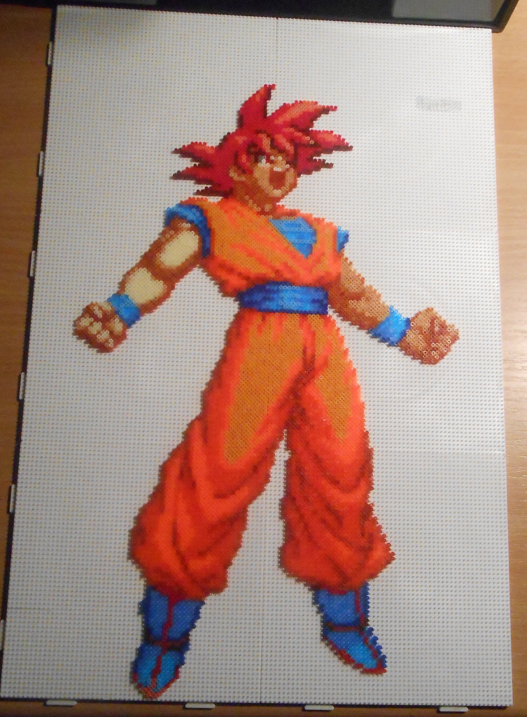 Goku Super Saiyan God (Mini-Beads) by FTWBAmanojaku on DeviantArt