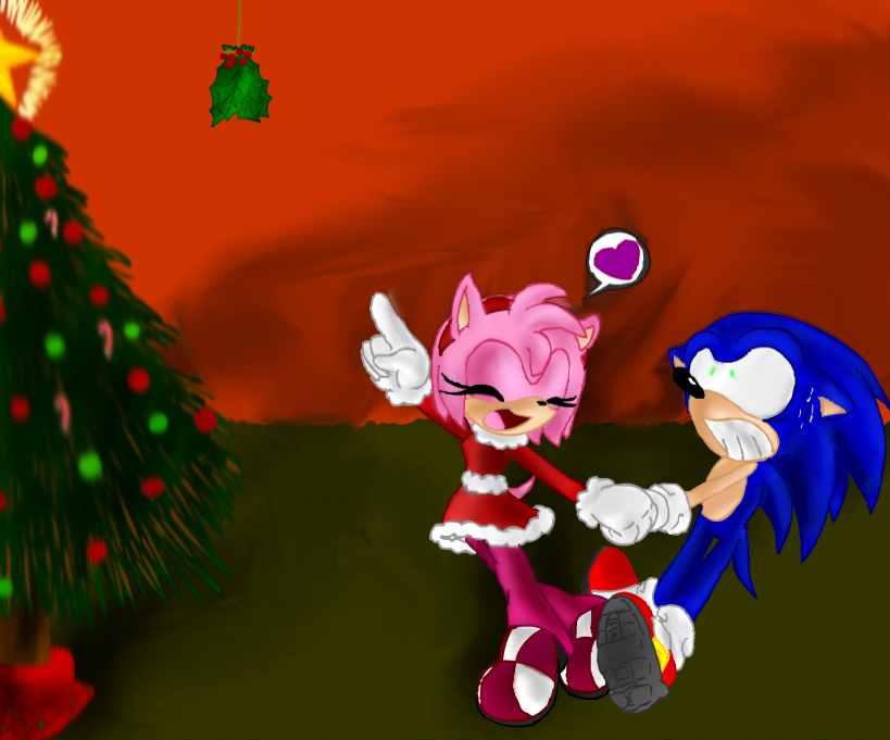 Mistletoe - [sonamy/fanart] by crownkk2 on DeviantArt