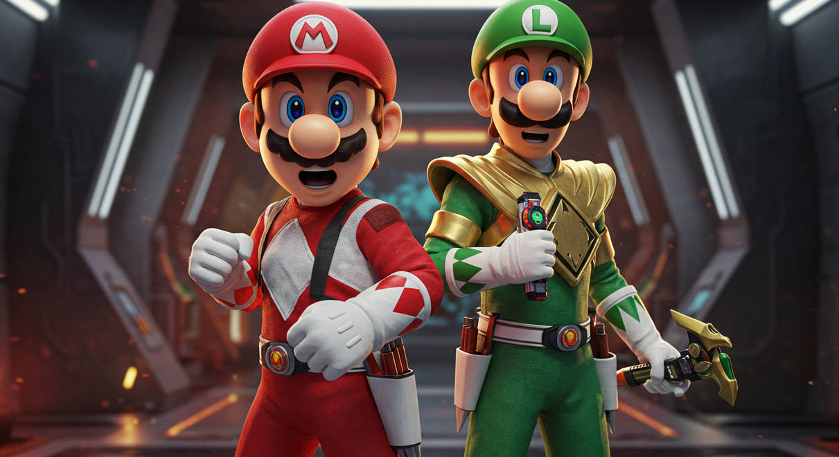 Mario and Luigi as the Power Rangers by VinnyTovar2005 on DeviantArt