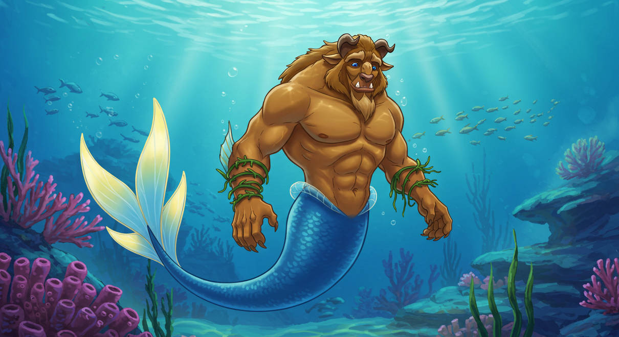 A Merbear Prince Adam as The Merbeast by VinnyTovar2005 on DeviantArt