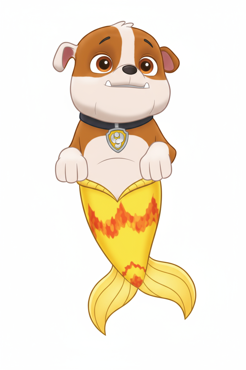 Merb Puppet Merpup Rubble (Disney Style) by VinnyTovar2005 on DeviantArt