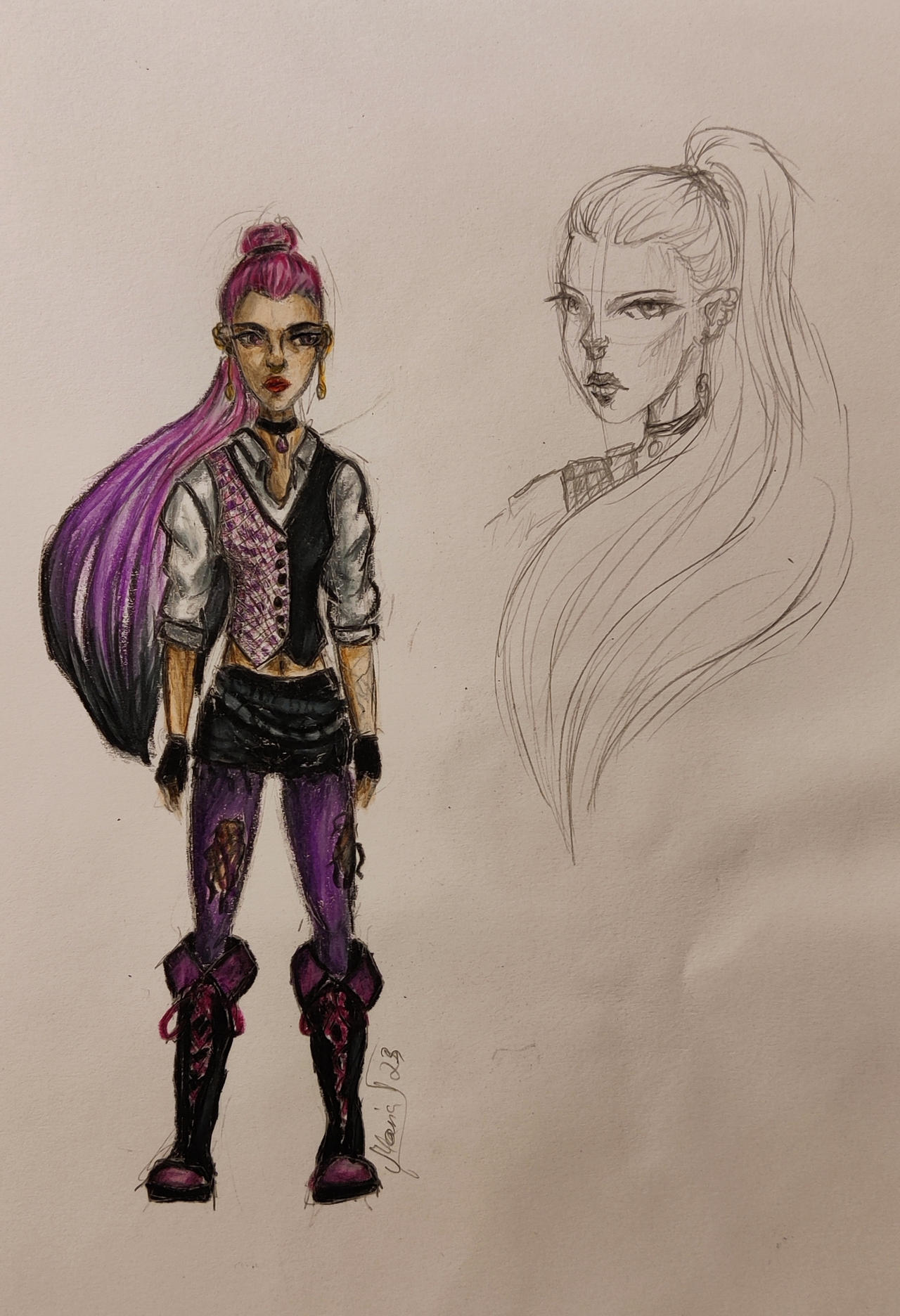 OC, character design by Mari4art123 on DeviantArt