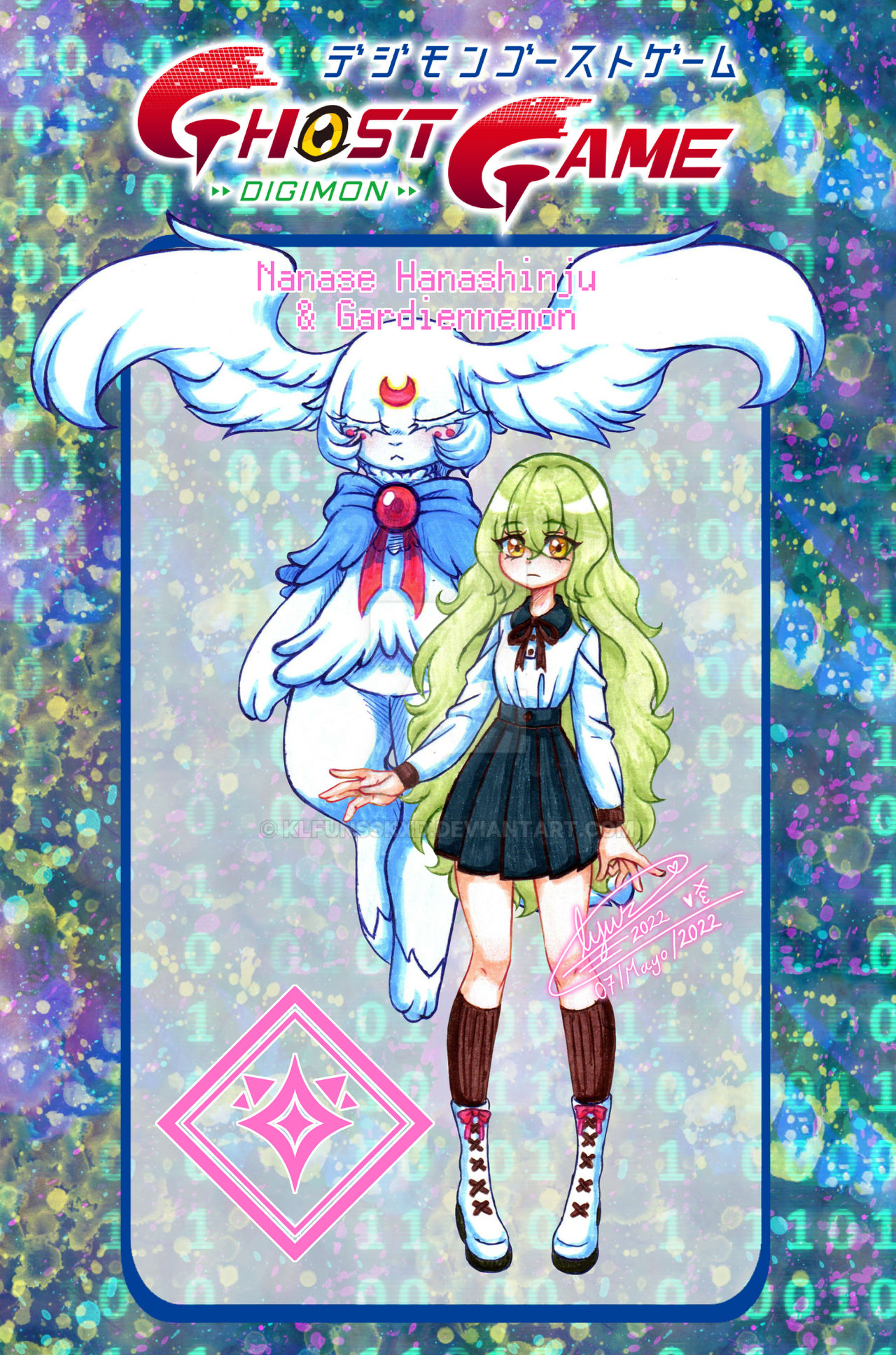 Digimon Ghost Game OC] Nanase and Gardiennemon by KlfunsskXD on DeviantArt