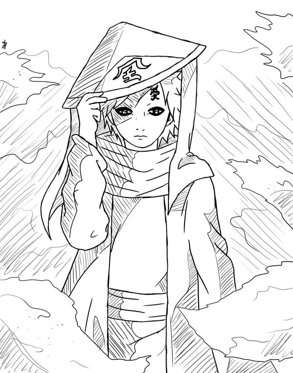 CP1: Lineart Gaara Kazekage