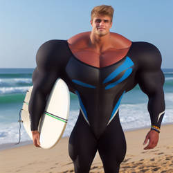 Huge surfer