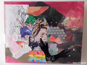 collage painting mixed